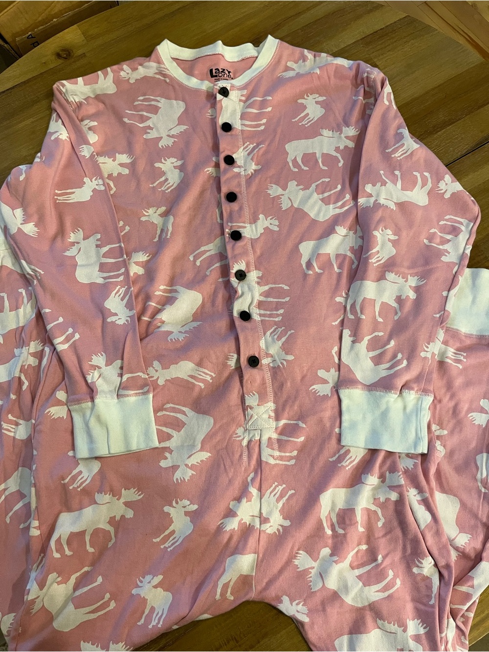 LazyOne Adult Size
Large Pink Classic
Moose Flapjack Onesie
Pajamas Union Suit L